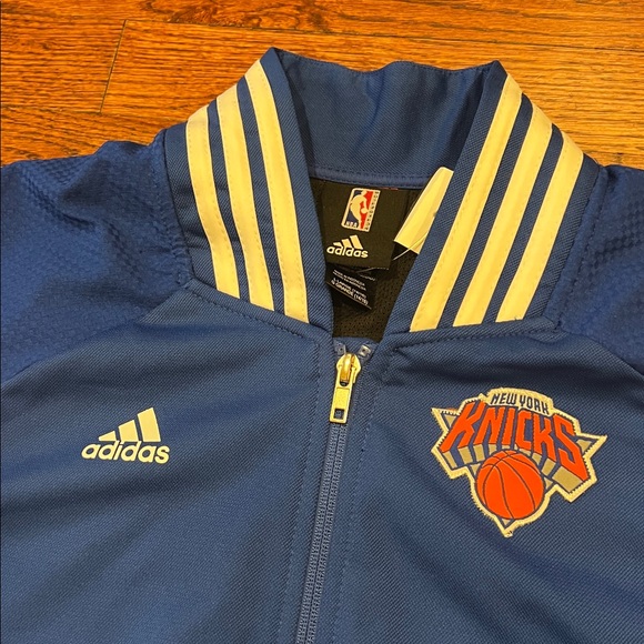 Boys Adidas NY Knicks Zip Up Sweatshirt Jacket Size L - Picture 2 of 12